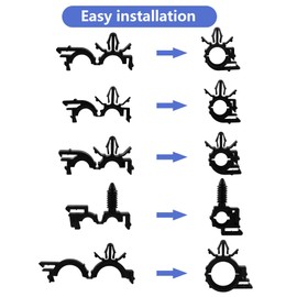 Joonzoie 150pcs Wire Loom Clips Car Automotive Harness Routing Clips Assortment Kits - 10 Different Sizes Automotive Wire Routing Clips Replacement Auto Parts for Honda GM Mazda Jeep Wrangler Ford