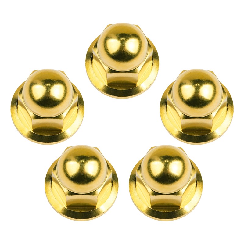 Ruifu 5pcs Titanium Nuts M6 M8 M10 Dome Head Flange