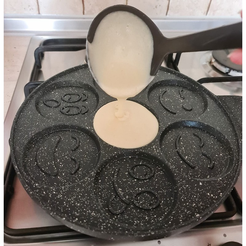 Ruhhy 19317 Fried Egg Pan Pancake Pan Children with Smiley