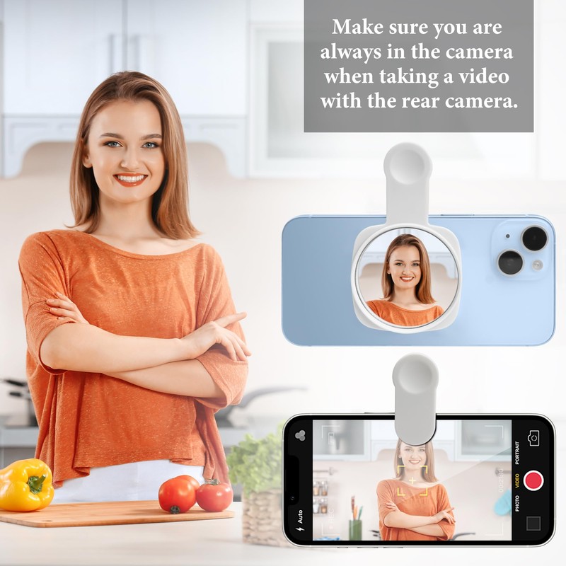 Esdallina Phone Rear Camera Selfie Mirror - See How You