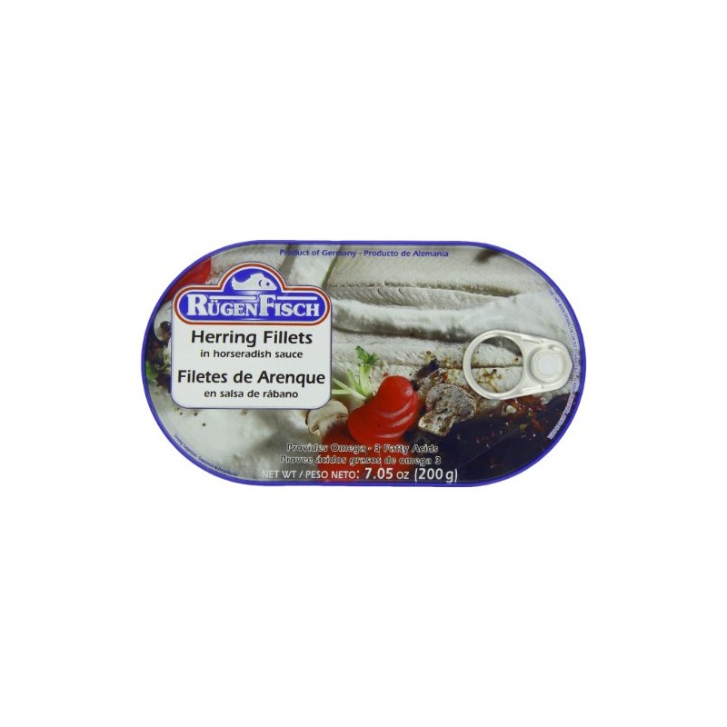 RügenFisch Herring Fillets in Horseradish Sauce, 7.05 Ounce