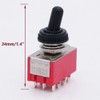 Twidec/2Pcs Mini Toggle Switch 4PDT 2 Position 12 Pins ON/ON
