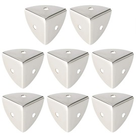 SAYAYO EBJ025-8P Corner Protectors Metal Edge Protection Polished Protectors for Wrapping Angles Wooden Boxes Boot Boxes Flight Cases Pack of 8