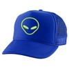 ALLNTRENDS Alien Trucker Hat Embroidered Cool Graphic Adjustable Cap (Royal