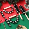 Lukmaa 12 PCS Christmas Hand Jingle Bells Wooden Handle Bells