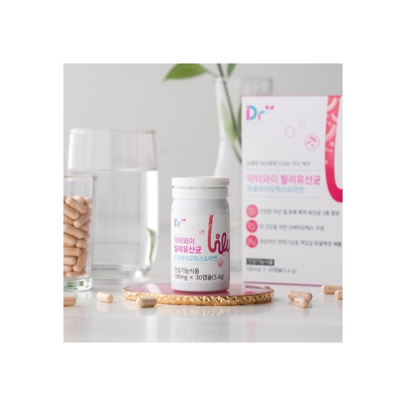 Dr. Y Lilly Probiotics 4 Boxes, Female Vaginal-Derived Probiotics, Zinc,