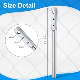 3 Pieces 3 Hole Wire Twister Multi-Functional Bender High-tensile Wire Tool Twisting Too Fencing Tool for Fixing Fence Wire and Wire Clip