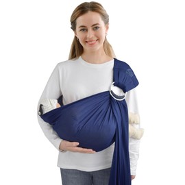 vrbabies Water Ring Sling Baby Carrier, Adjustable Lightweight Breathable Newborn Carrier Sling for Summer, Swimming, Pool, Beach, Front Chest Mesh Infant Wrap Carrier for Baby Gift (Dark Blue)