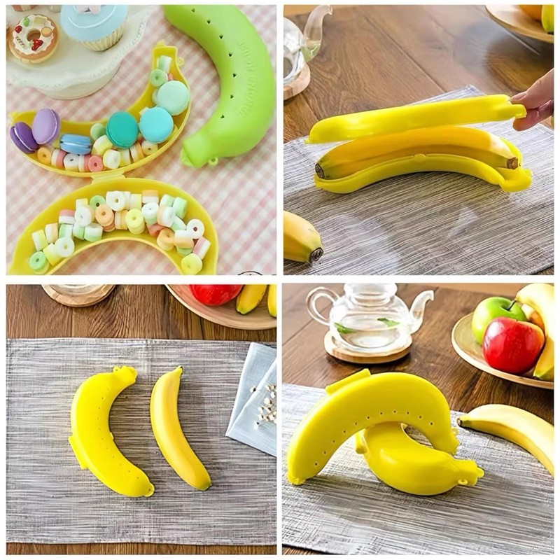 Liroyal Banana Stand, Portable Banana Case, Banana Protector, Banana Container,