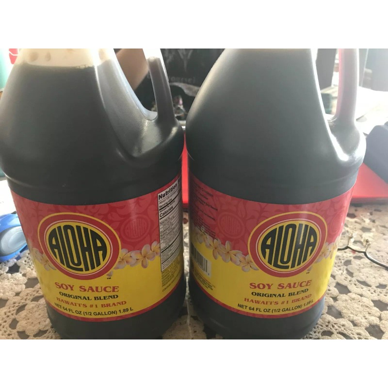 Aloha Shoyu (2) 1/2 Gallon Hawaii Aloha Soy Sauce =