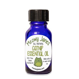 Meowy Janes Catnip Essential Oil, 100% Pure and All Natural, 15 ml Vial, for DIY Catnip Spray & Cat Toys