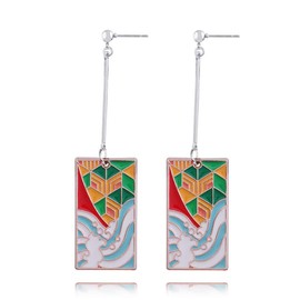 Anime Tomioka Giyu Hanafuda Earrings - Accessories for Kimetsu No Yaiba Cosplay