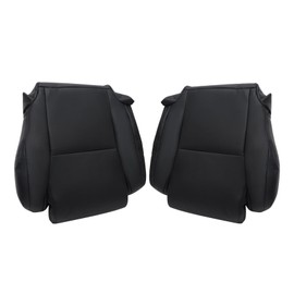 Priprilod Black Leather Driver and Passenger Side Bottom Replacement Seat Cover Compatible with Toyota Tundra 2007 2008 2009 2010 2011 2012 2013