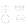 Gedotec Cable grommet, cherry wood, lacquered, plain, 1 piece round