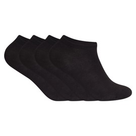 ArkXani® 3 Pairs Kids Trainer Low Cut Sports Running Socks Boys Girls School Children Casual Plain Socks (UK Size 6-9 Black)