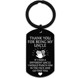 Uncle gifts Funny Keyring Gift for Uncle from Nephew Niece Key ring Uncle Gifts For Birthday Christmas Thanksgiving Thank You Fathers Day Gift keychain