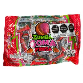Zumba Goma | Bolsa con 20 Piezas | ZumbaPica (Fresa)