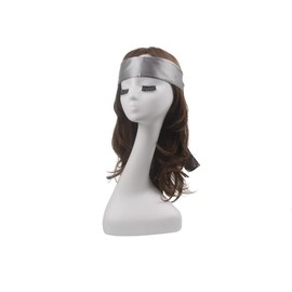 2pcs Edge control soft satin headband 2.3in width hair wrap bands 20 color choice (grey)