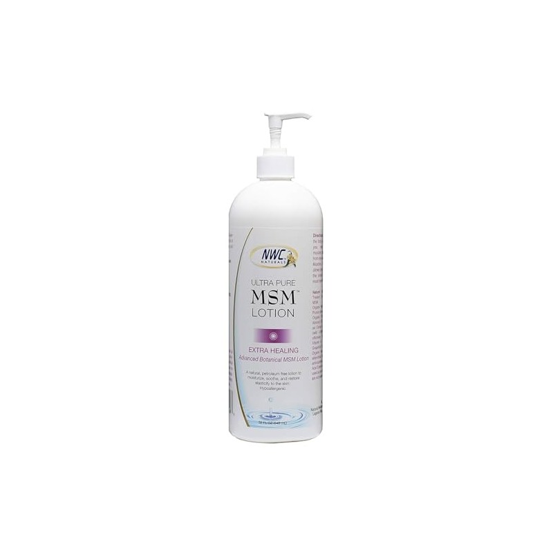 NWC Naturals Ultra-Pure MSM Lotion, All Natural, Hypoallergenic, Extra-Healing, Nourishing