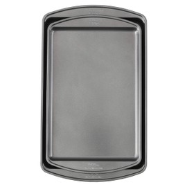 Wilton Perfect Results Premium Non-Stick Bakeware Cookie Baking Sheets Set, 2-Piece, Steel