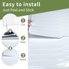 White Long Hexagon Tile Peel and Stick Backsplash, 10 Sheets