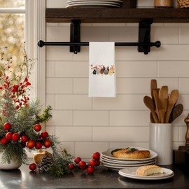 GTYNU Cute Christmas Winter Chickens KitchenTowels Hand Towels Dish Towel 16x24,Christmas Winter Chickens Hand Towels Dish Towel for Bathroom Kitchen,Christmas Chicken Lover Gifts for Women