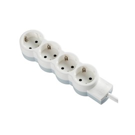 Legrand, 695006 Power Strip - Multi-Plug with 4 Sockets (4-Way); for Wall and Table; Extra Flat