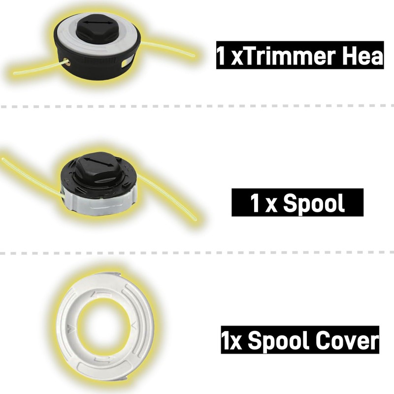 QMTCYXGS 1pk C3-2 Trimmer Head & 1pk Spool & 1pk