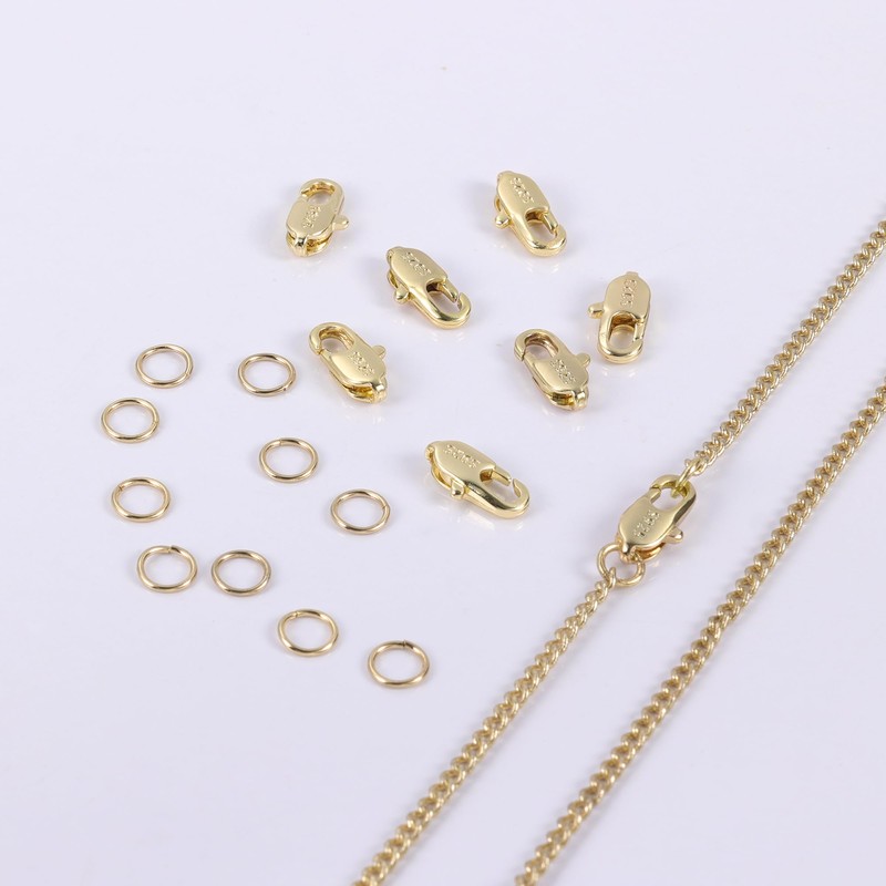ALEXCRAFT 925 Sterling Silver Chain Clasp Gold Chains Clasps Bracelet