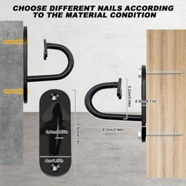 mumisuto Anclaje de Pared para Banda de Resistencia, 3 Piezas | Montaje en Pared, Para Estiramiento, Ganchos para Entrenamiento, Gimnasio en Casa