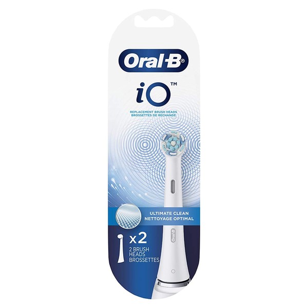 Oral-B iO Ultimate Clean Replacement Brush Heads, White, 2 Count