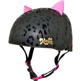 Krash! Leopard Kitty Black 8+ Helmet, Youth Girls