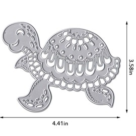 LANGFON Sea Turtle Cutting Die Marine Theme Die Cuts for Card Making Cute Marine Life Turtle Die Cut for Sea Theme Invitation DIY Scrapbooking Photo Album Card Craft Decoration Stencil Template Tool