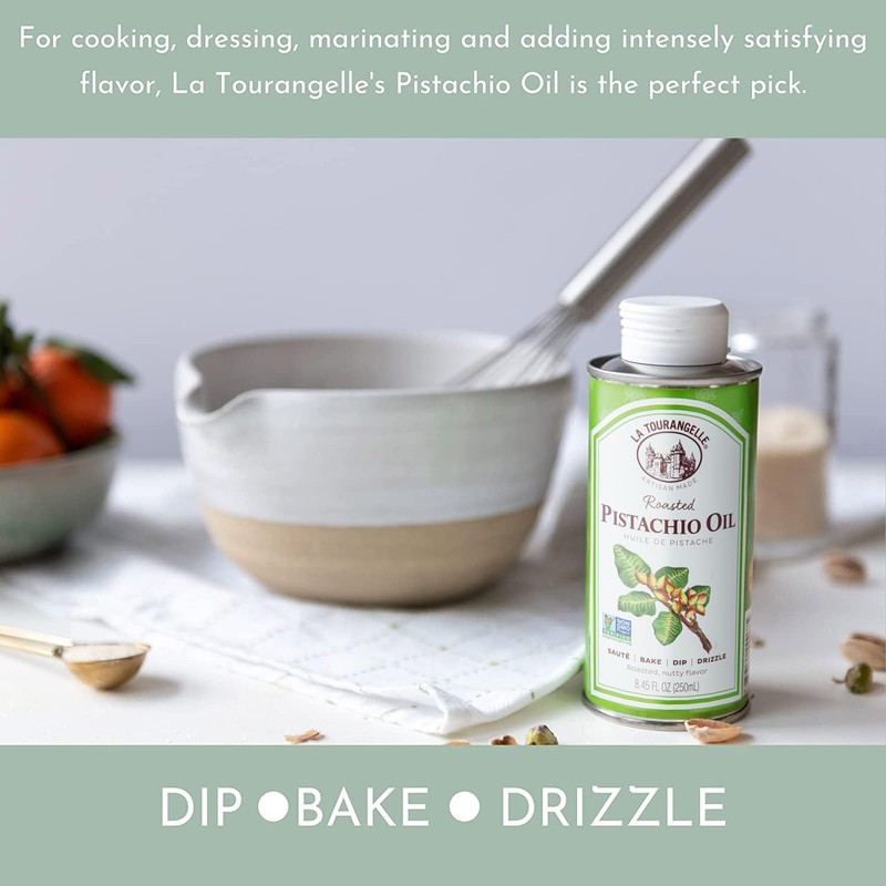 La Tourangelle, Roasted Pistachio Expeller-Pressed Oil for Cooking, Baking, and
