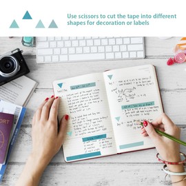 8pcs Color Duct Tape Kids Scrapbook Kids notebooks Green Suit Decorative Masking Tape Paper Plan washi Tape DIY washi Tape Label Sticker Supplies Decorate Child Vahi self Made