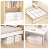 Bamboo Under Bed Storage Containers- Underbed Organizer with Wheels with