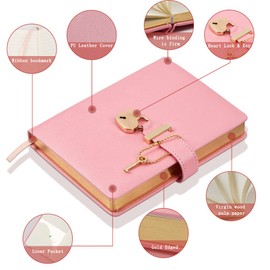 Diary with Lock and Key, Heart Shaped Lock Diary, Notebook with Lock, Secret Diary for Girls, Lockable Notebook, Journal with Lock and Key, Girls Diary, Gift for Girls Women Wife