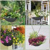 Black Hanging Basket Liners, Round Fabric Planter Basket Liner, Hanging