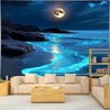 FENDROM 3D Fantasy Nature Sky Tapestry Stunningly Beautiful Moon Over