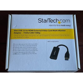 Startech USB 3.0 to HDMI Adapter, 1080p Slim USB to HDMI Display Adapter Convert