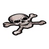 Tan Skull & Crossbones Patch, Small Size