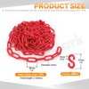 Rustark 21pcs Red Plastic Chain Links with Connector Hooks Plastic