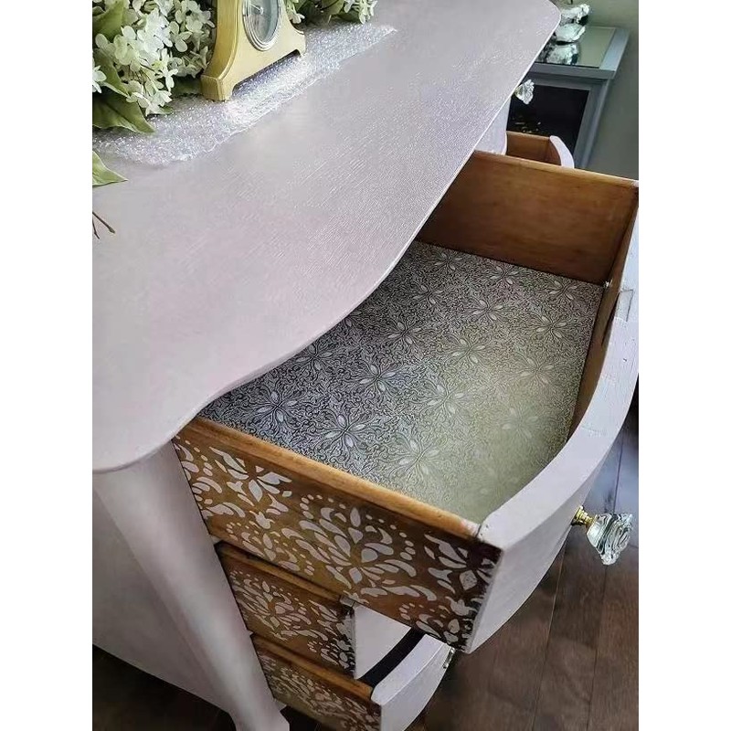Decorative Paper Self Adhesive Shelf Drawer Liner Sticker 17.7 inch