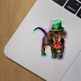 Holographic Decal Stickers of Cute Dog Premium Waterproof Vinyl Decal Stickers for Laptop Phone Accessory Helmet Car Window Mug Tuber Cup Door Wall Decoration ANDVER3g9457bHO