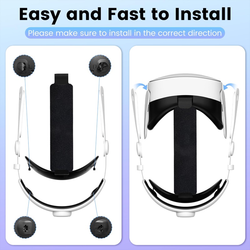 Head Strap Compatible with Meta Quest 3S &3, Adjustable VR
