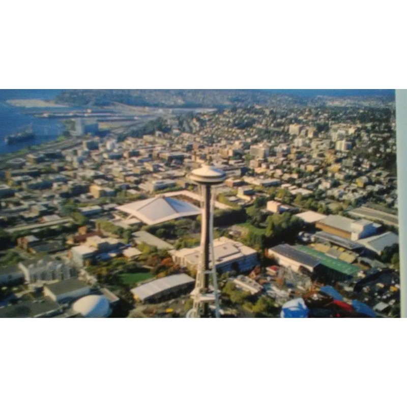 THE PACIFIC NORTHWEST BRIGHT AIR VIEW PHOTO POST CARD OVER