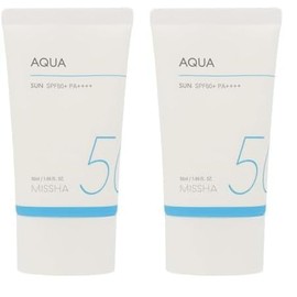 MISSHA All Around Safe Block Aqua Sun SPF50+/PA++++ (Packung mit 2)
