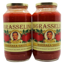 INGRASSELINO Marinara Sauce, CHEF MADE, All Natural Marinara Sauce, No Sugar Added, Gluten Free, Non-Gmo, Low Carb, 2 Pack (24oz.)