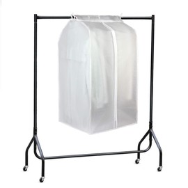 Garment Clothes Cover Garment Storage Bag Hanging Clothing Storage Bag with Magic Tape and Zipper Translucent Garment Bags for Storage Protector Dustproof Waterproof for Suit Coats Dress