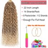 Ahrencan Boho Goddess Locs Crochet Hair 22 Inch, 8 Packs